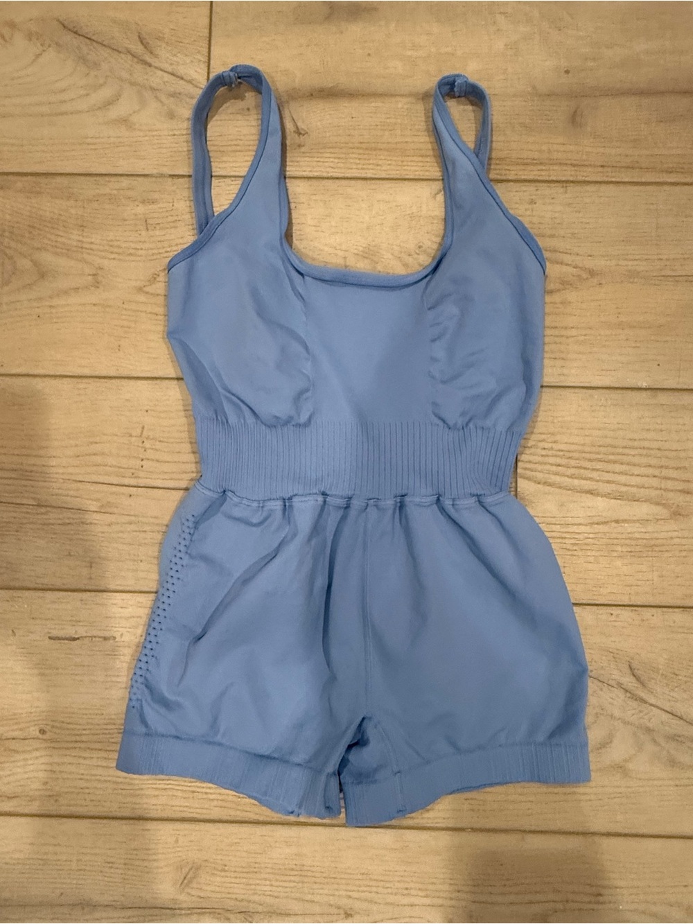 FP Movement by Free People Periwinkle Scoop-Back Romper